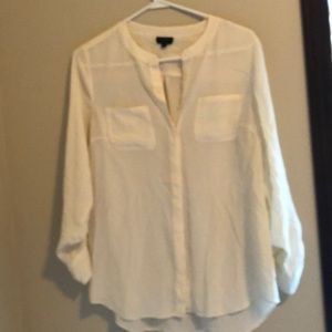 Talbots washable silk button down 12